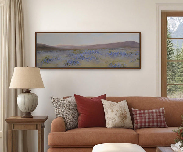 Canvas wall art in interior setting.