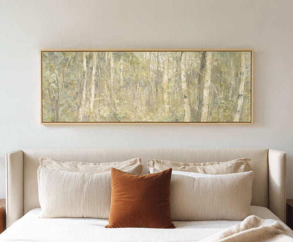 Canvas wall art in interior setting.