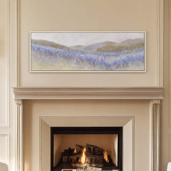 Canvas wall art in interior setting.