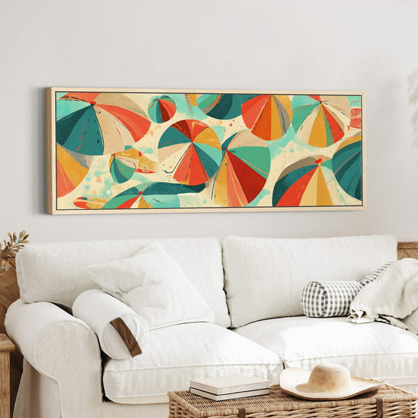 Canvas wall art in interior setting.