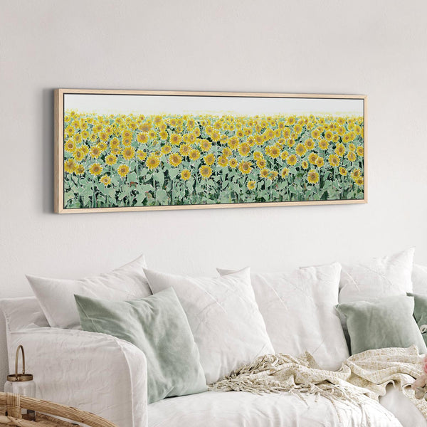 Canvas wall art in interior setting.