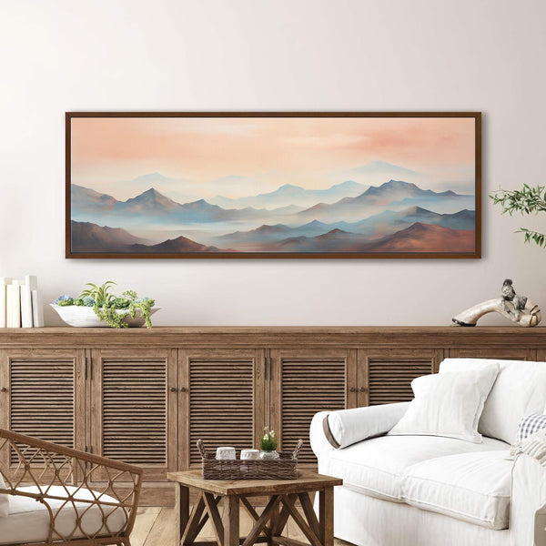 Canvas wall art in interior setting.