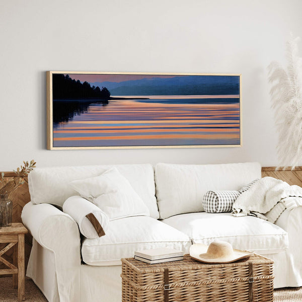Canvas wall art in interior setting.