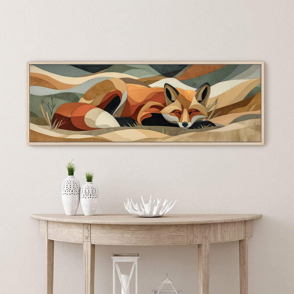 Canvas wall art in interior setting.