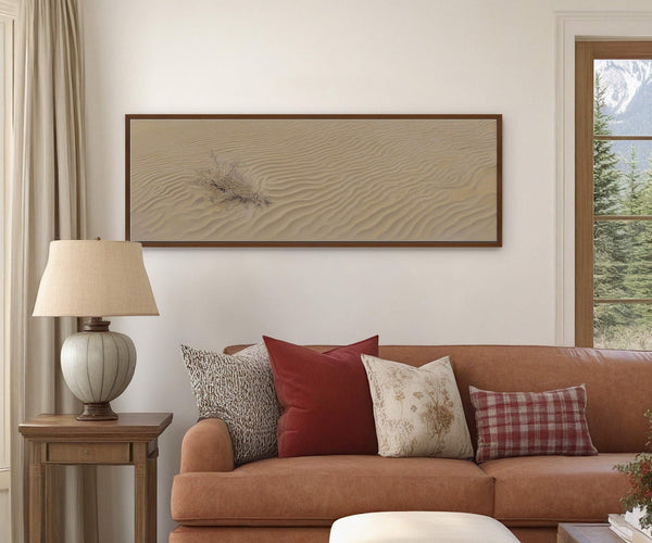 Canvas wall art in interior setting.