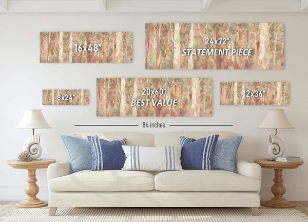 Canvas wall art in interior setting.