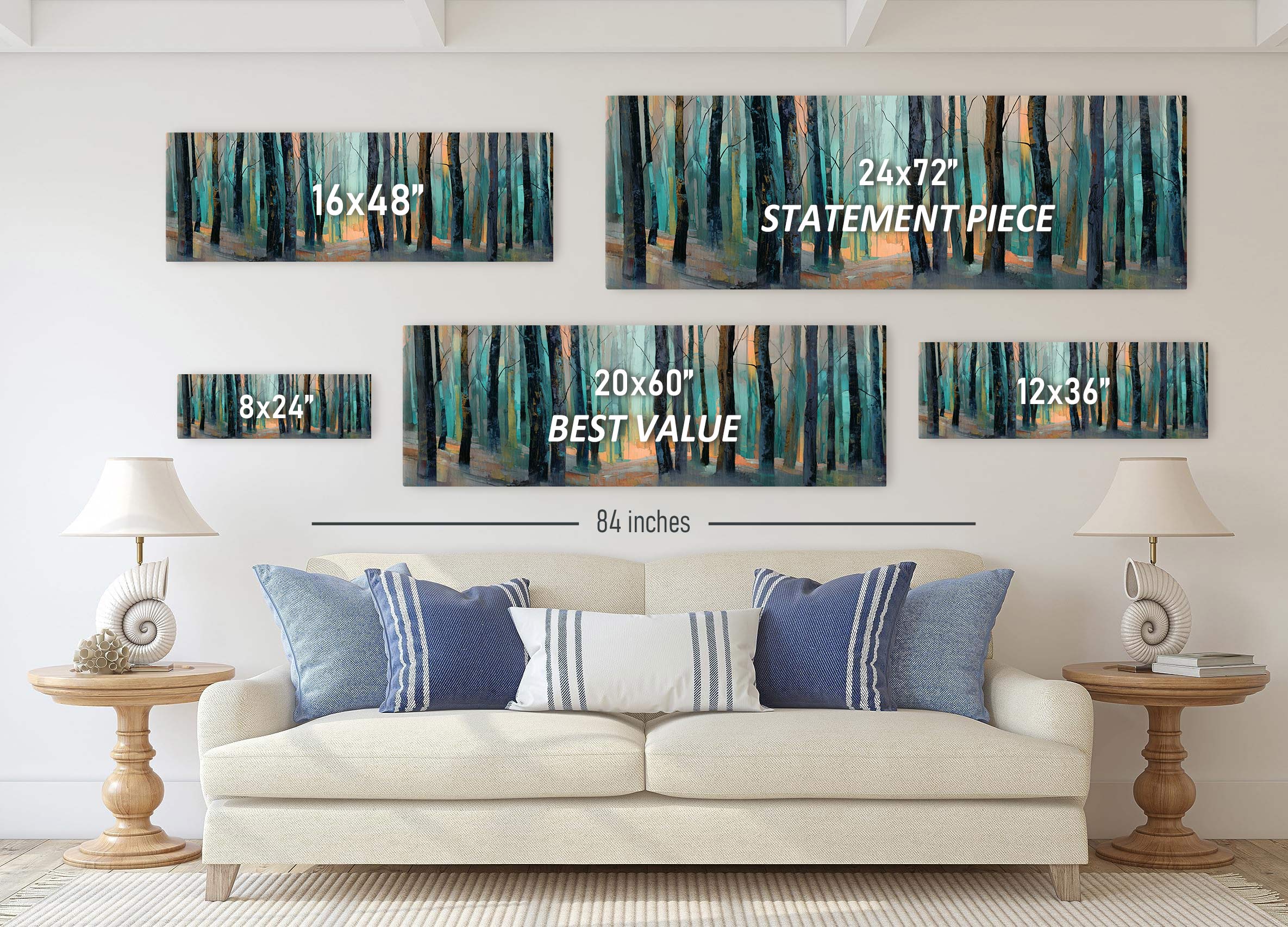Emerald Silence – Forest Landscape Canvas Print