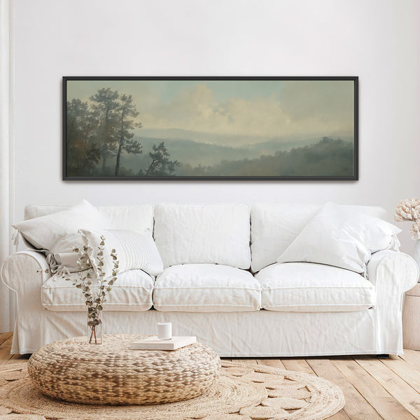 Toile murale « Montagnes brumeuses »