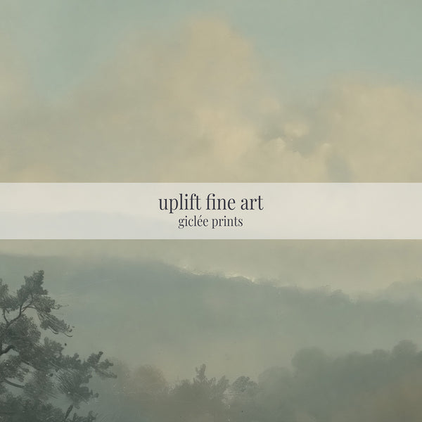 Toile murale « Montagnes brumeuses »