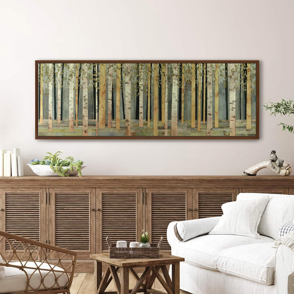 Canvas wall art in interior setting.