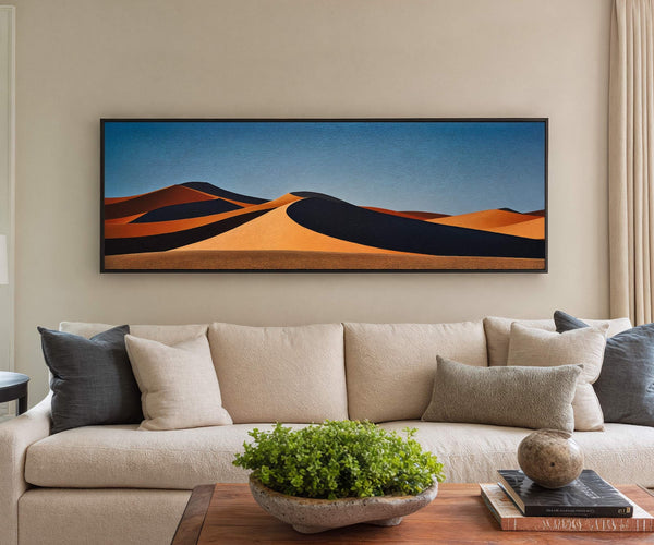 Canvas wall art in interior setting.