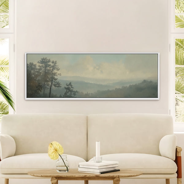 Toile murale « Montagnes brumeuses »