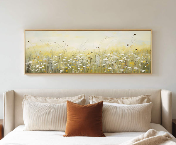 Goldene Blüten-Leinwandbild