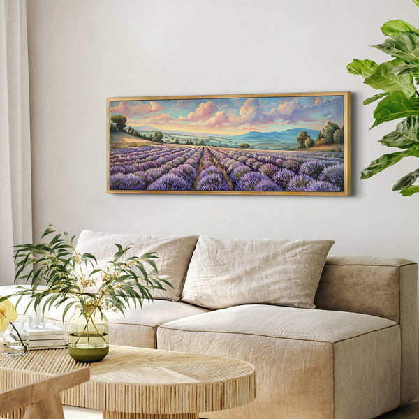Lavender Sunset Canvas Wall Art