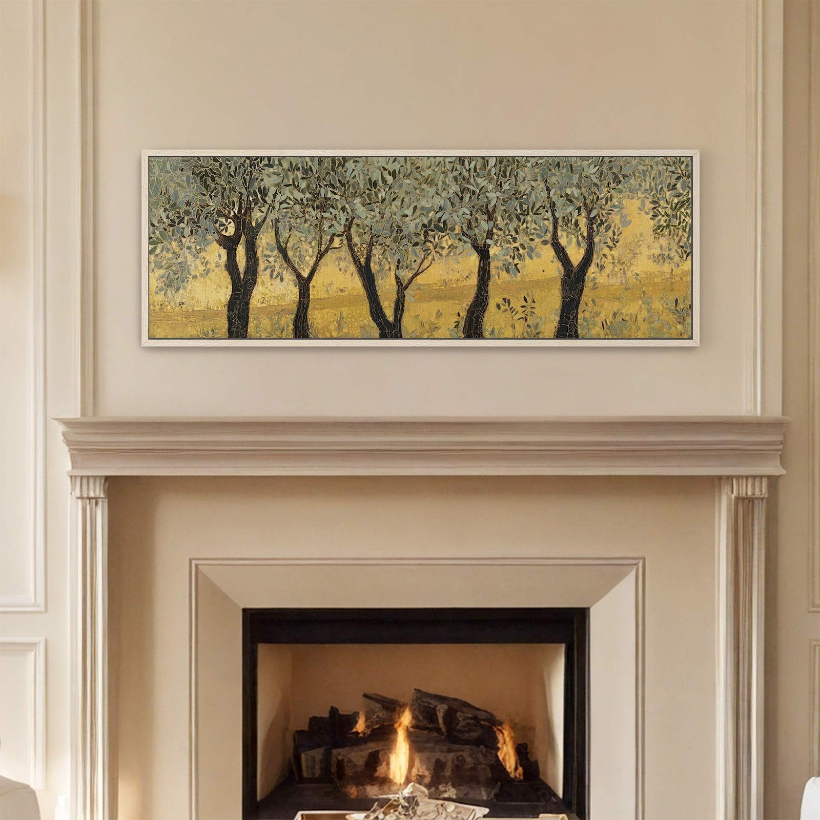 Canvas wall art in interior setting.