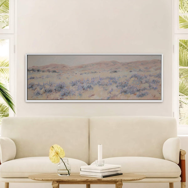 Canvas wall art in interior setting.