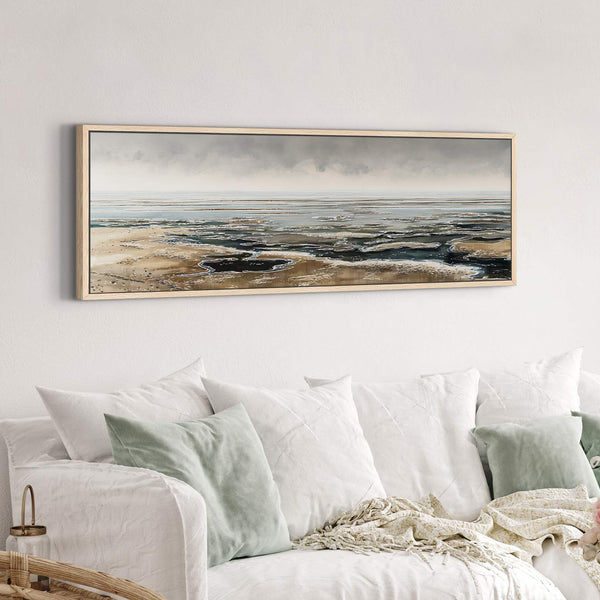 Canvas wall art in interior setting.