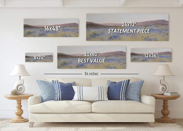 Canvas wall art in interior setting.