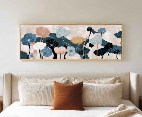 Canvas wall art in interior setting.