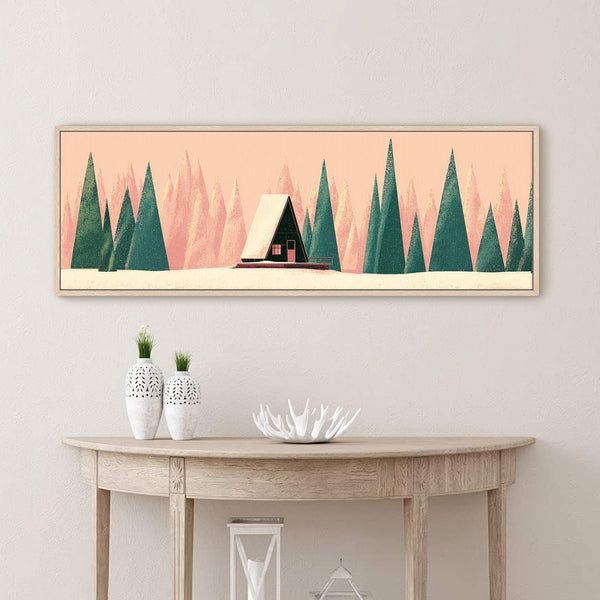 Canvas wall art in interior setting.