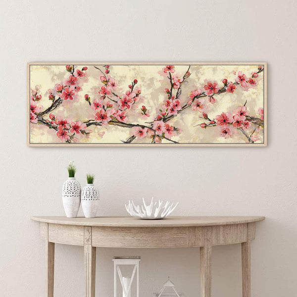 Canvas wall art in interior setting.