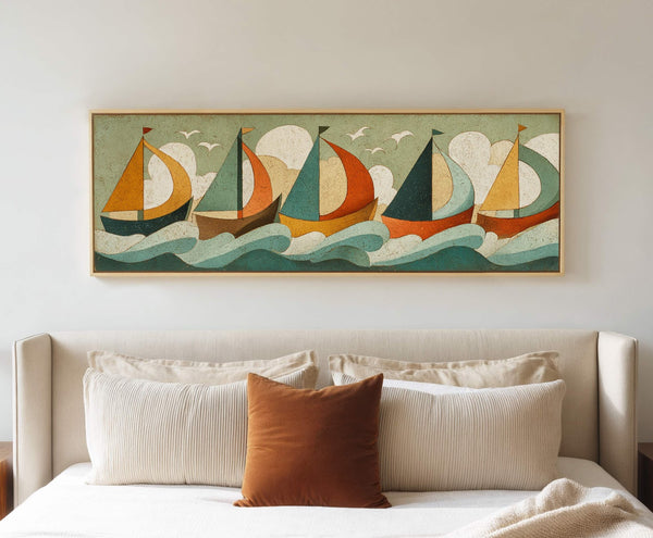 Canvas wall art in interior setting.