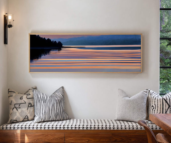 Canvas wall art in interior setting.