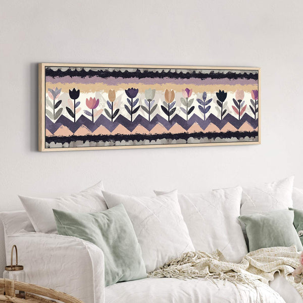 Canvas wall art in interior setting.