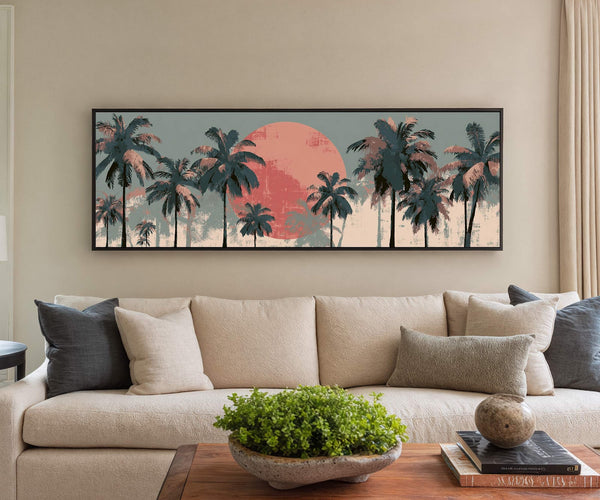 Canvas wall art in interior setting.