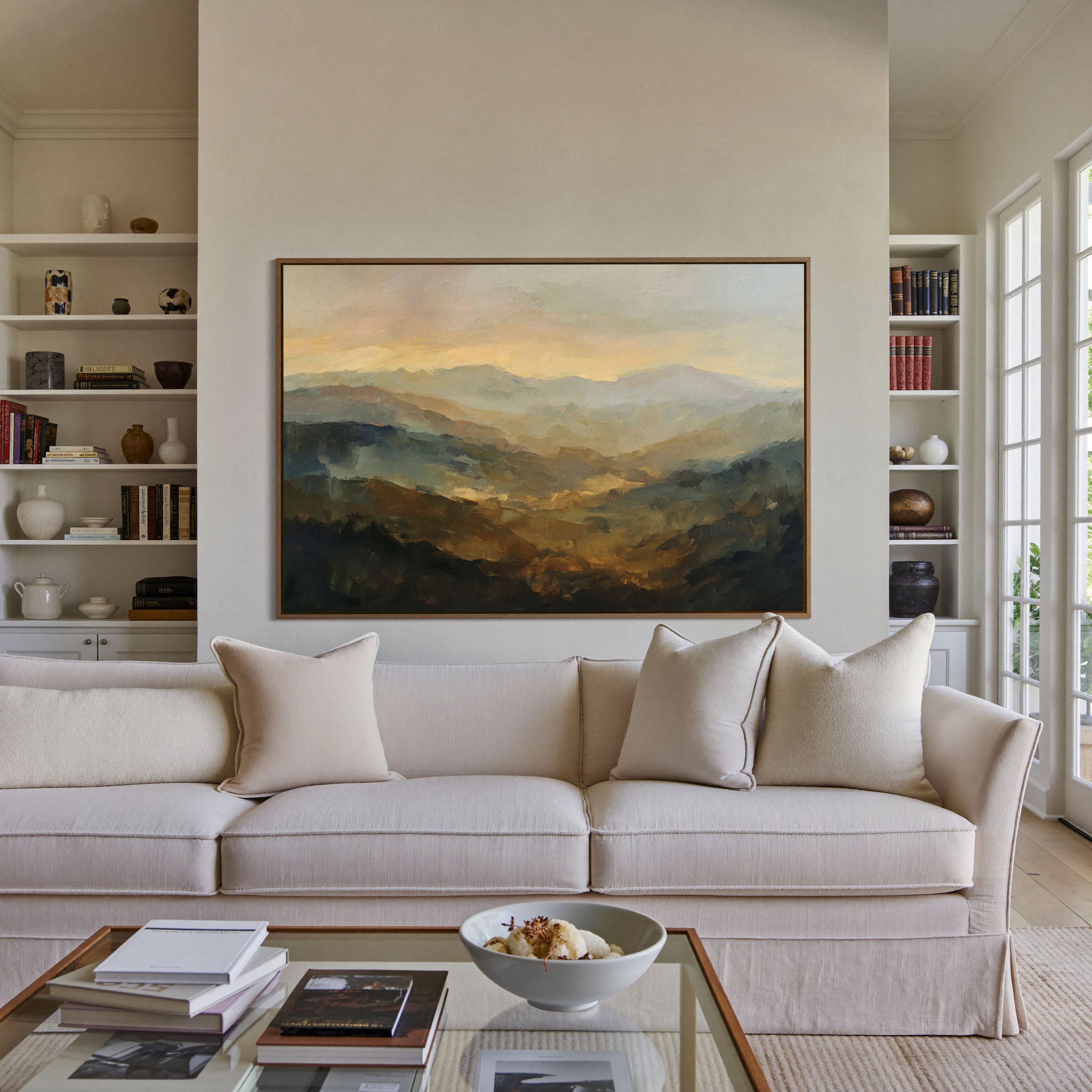 Mountain Range Abstract Canvas Art Print