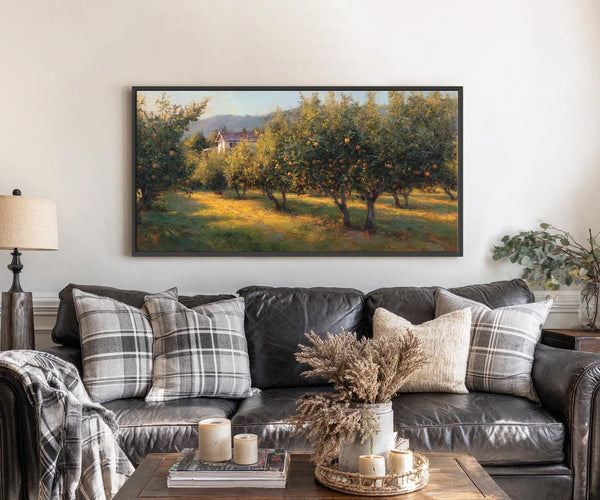 Canvas wall art in interior setting.