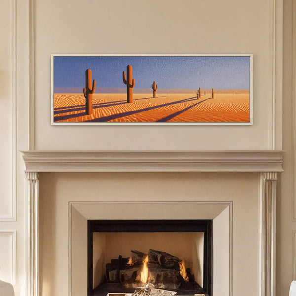 Canvas wall art in interior setting.