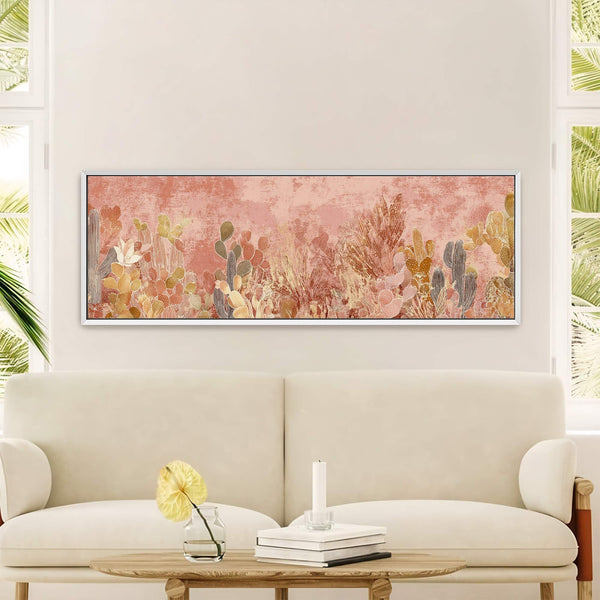 Canvas wall art in interior setting.