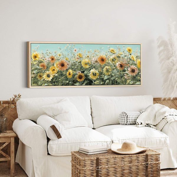Canvas wall art in interior setting.