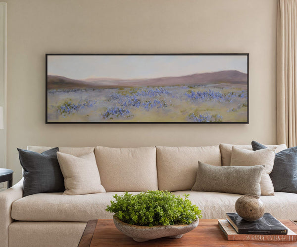 Canvas wall art in interior setting.