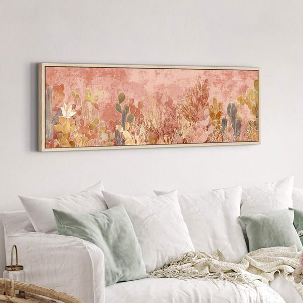 Canvas wall art in interior setting.