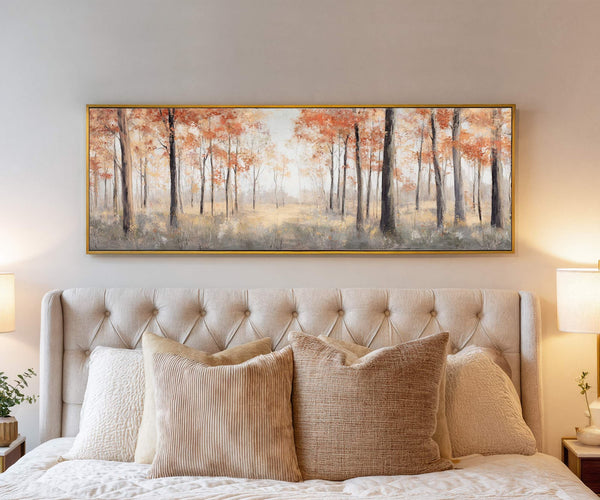 Canvas wall art in interior setting.