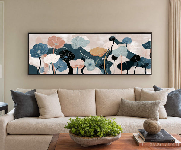 Canvas wall art in interior setting.