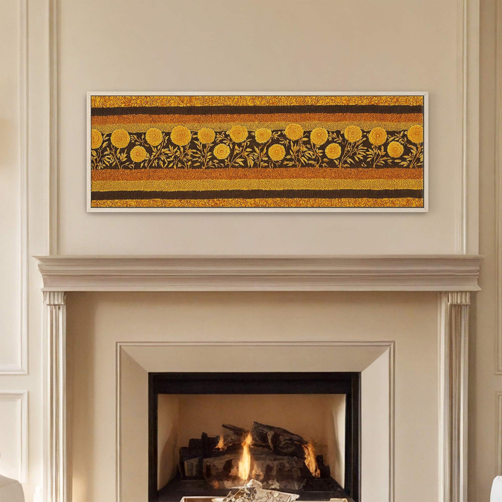 Canvas wall art in interior setting.