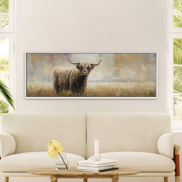 Canvas wall art in interior setting.