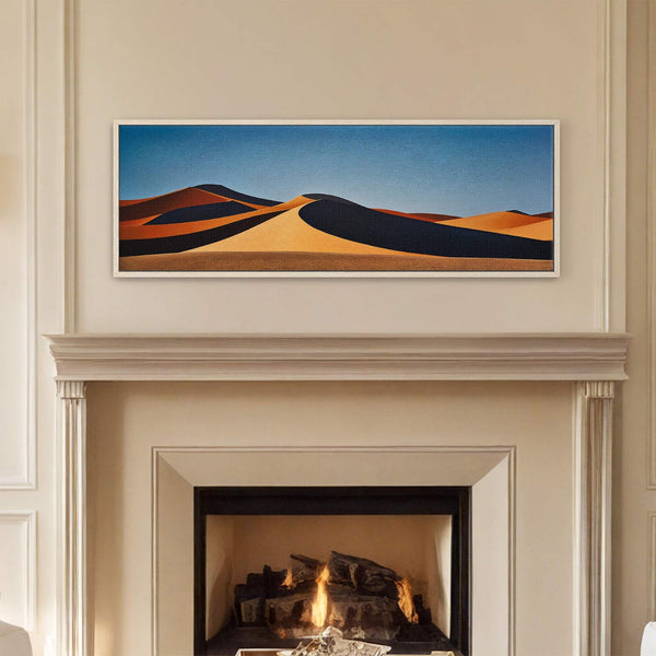 Canvas wall art in interior setting.