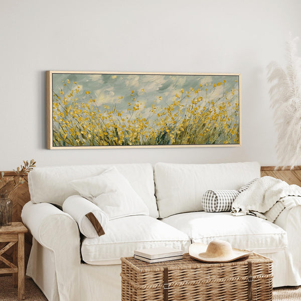 Canvas wall art in interior setting.