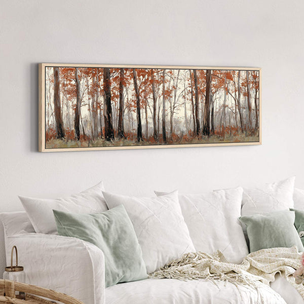 Canvas wall art in interior setting.