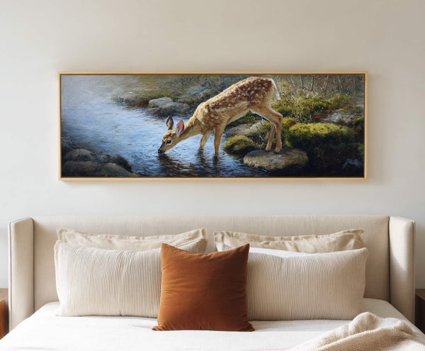 Canvas wall art in interior setting.