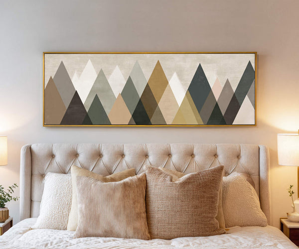 Canvas wall art in interior setting.