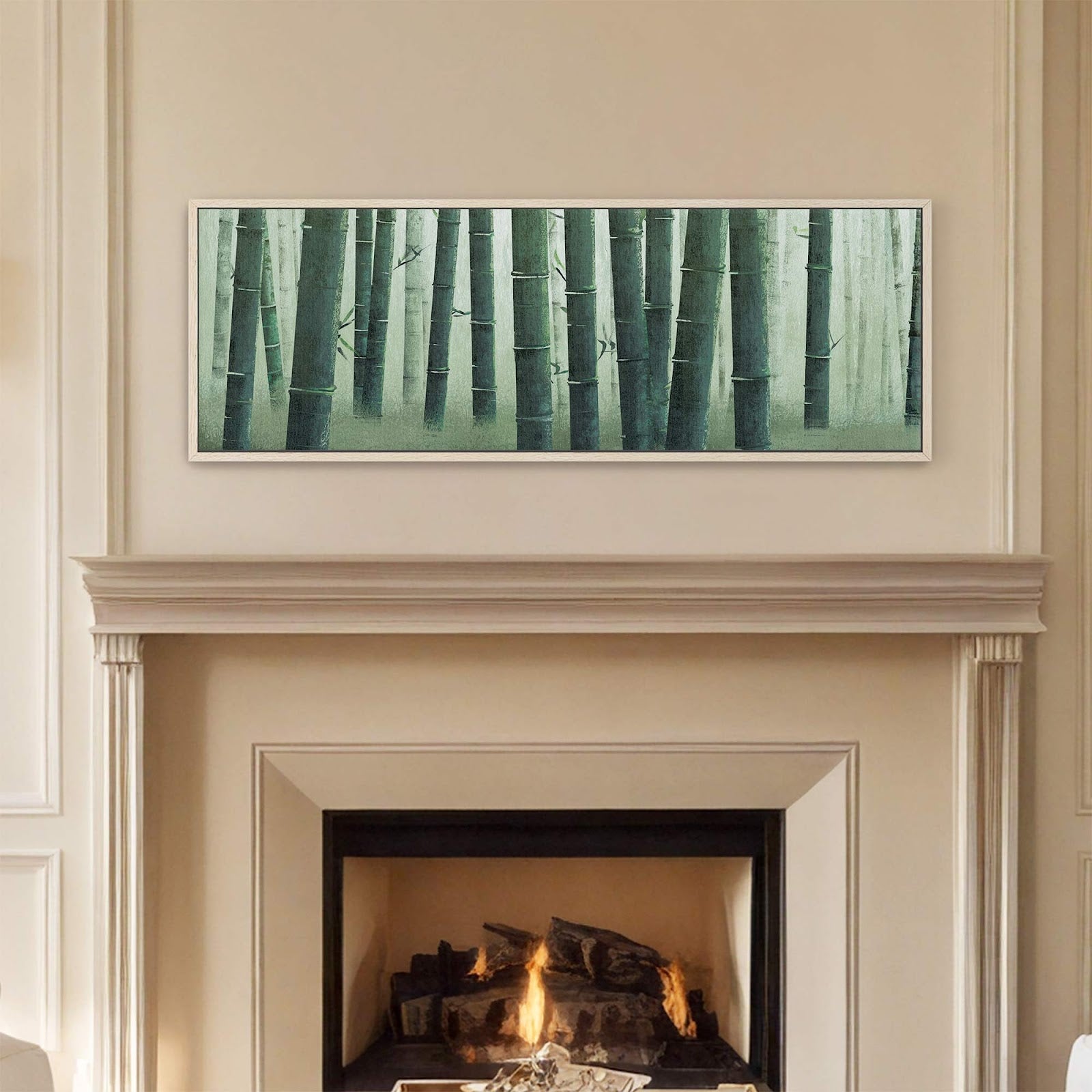 Canvas wall art in interior setting.
