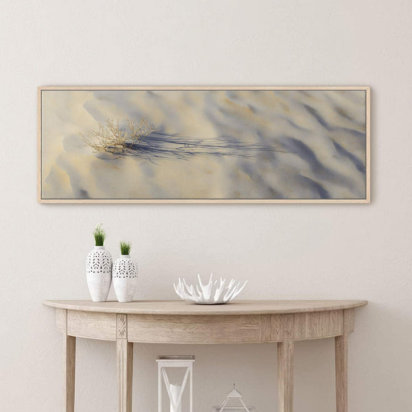Canvas wall art in interior setting.