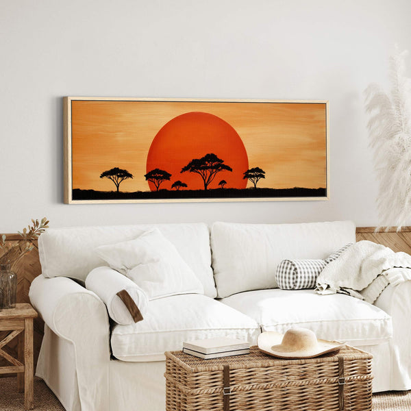 Canvas wall art in interior setting.