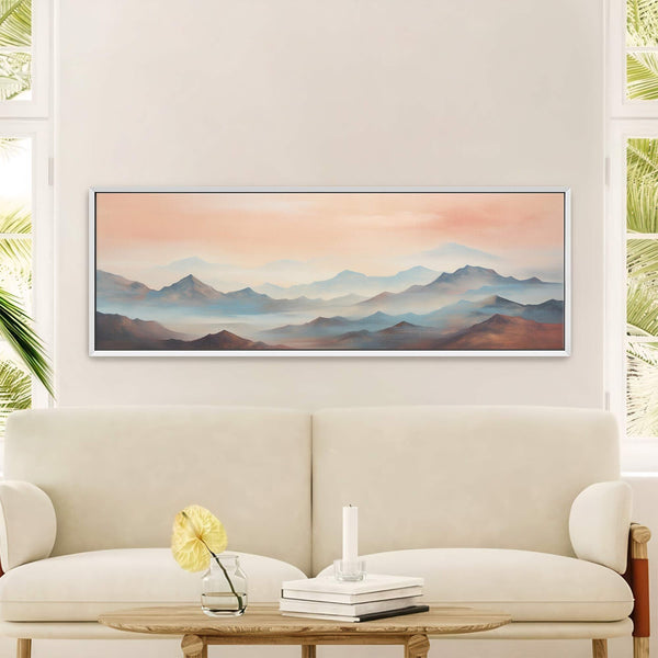 Canvas wall art in interior setting.