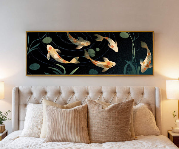 Canvas wall art in interior setting.